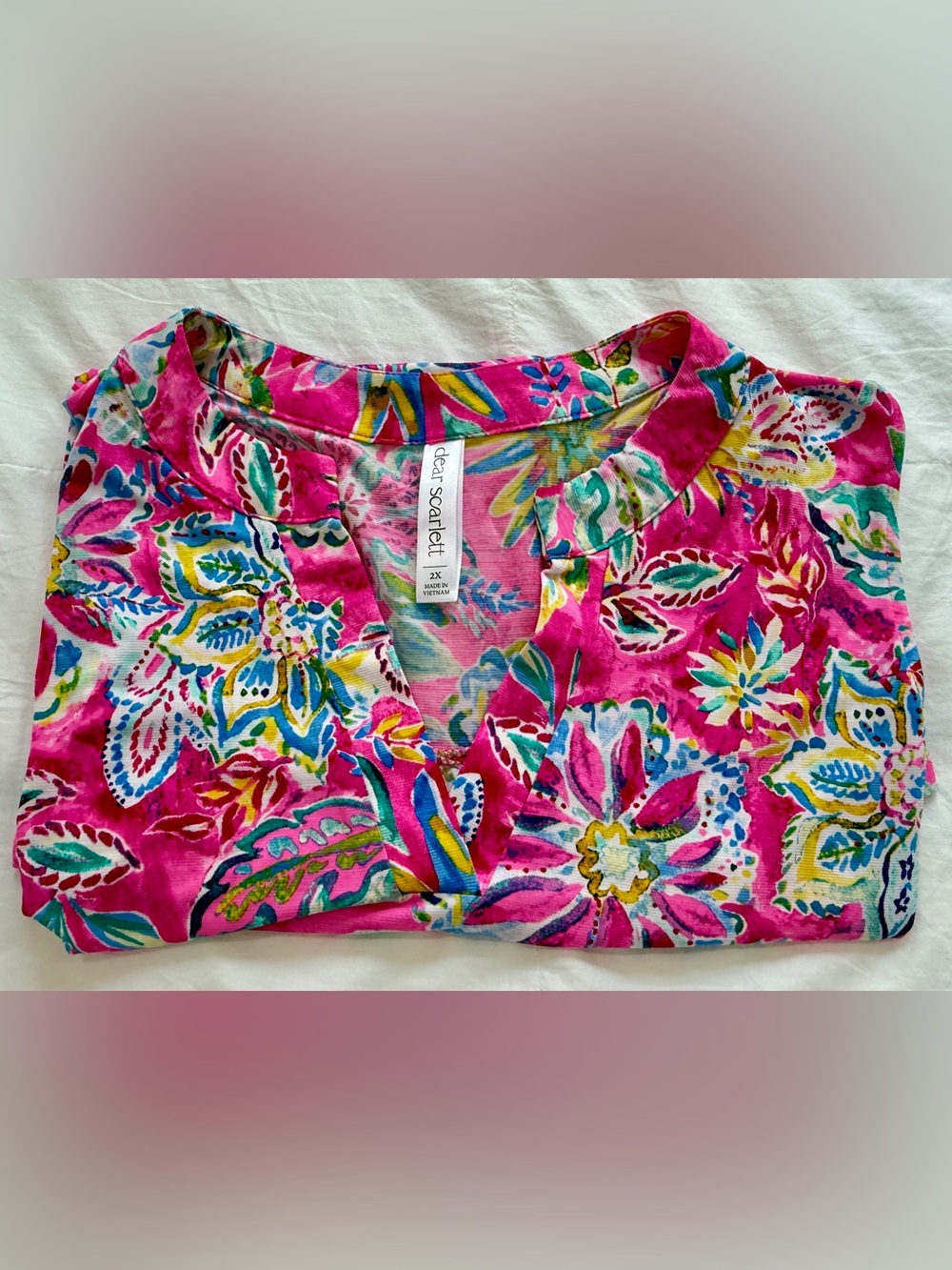 Dear Scarlett Lizy Pink Multicolor Floral Tunic